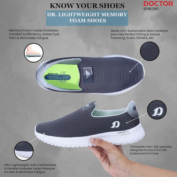 DOCTOR EXTRA SOFT D-2002 Memory Foam Running Shoes for Men - Image 2