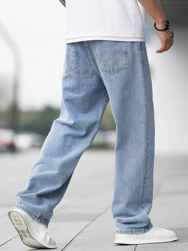 Lymio Baggy Denim Jeans Pants for Men (L-Jeans) - Image 4