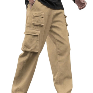 Lymio Men’s Cotton Cargo Pants – Relaxed Fit (38-41)