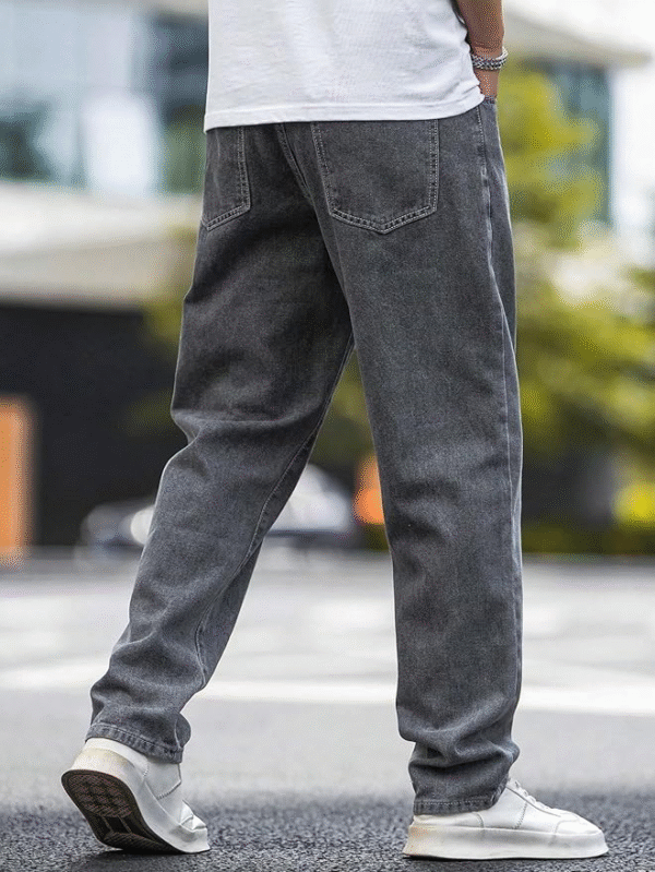 KOTTY Men’s Solid Black Flame Slim Jeans - Image 4