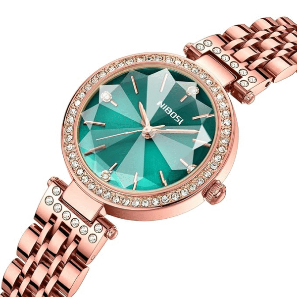 NIBOSI Women's Rose Gold Stainless Steel Watch – Elegant, Stylish & Waterproof - Image 2