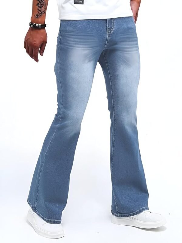 Men's Wide Leg Fit High Rise Jeans - Image 7