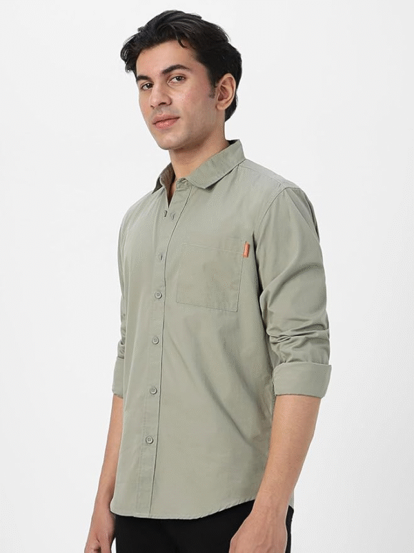 Urbano Fashion Men's Cotton Full Sleeve Regular Fit Casual Solid Shirt – Comfortable Everyday Wear - Image 4