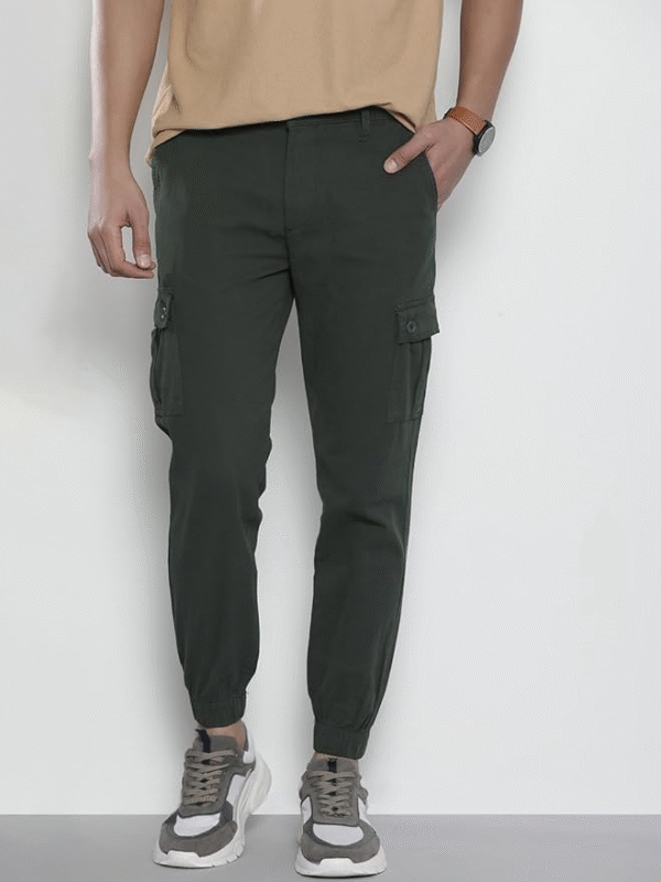 The Indian Garage Co Men’s Slim Fit Mid Rise Cargo Pants - Image 2