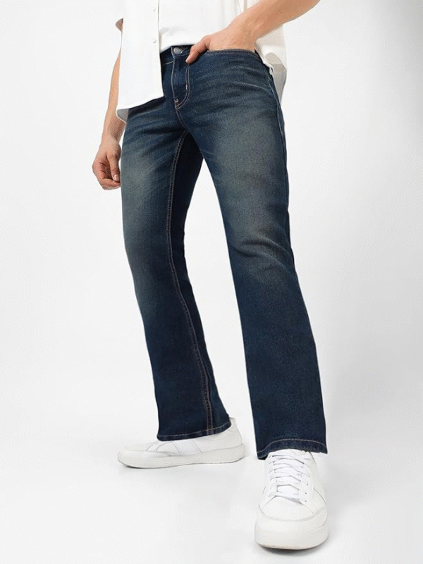 Urbano Fashion Men’s Washed Bootcut Stretchable Jeans - Image 2