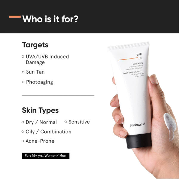 Minimalist Sunscreen SPF 50 PA++++ (50g) - Image 2