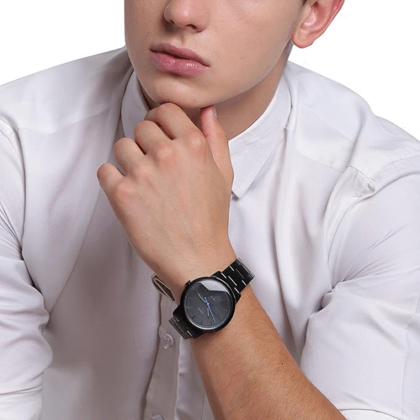 Fossil FS5308 Analog Black Dial Men's Watch – Stainless Steel Case, Black Leather Strap - Image 4