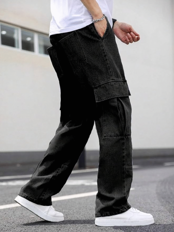 Men’s Cargo Jeans – Relaxed Fit Denim with Utility Style (Q-08-09) - Image 3