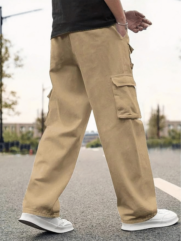 Lymio Men’s Cotton Cargo Pants – Relaxed Fit (38-41) - Image 3