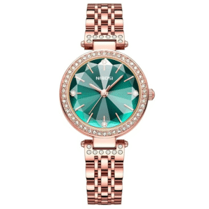 NIBOSI Women's Rose Gold Stainless Steel Watch – Elegant, Stylish & Waterproof