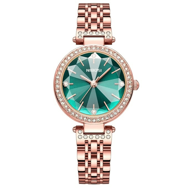 NIBOSI Women's Rose Gold Stainless Steel Watch – Elegant, Stylish & Waterproof