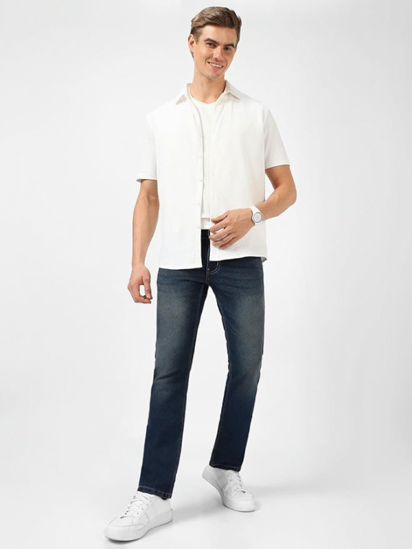 Urbano Fashion Men’s Washed Bootcut Stretchable Jeans - Image 4