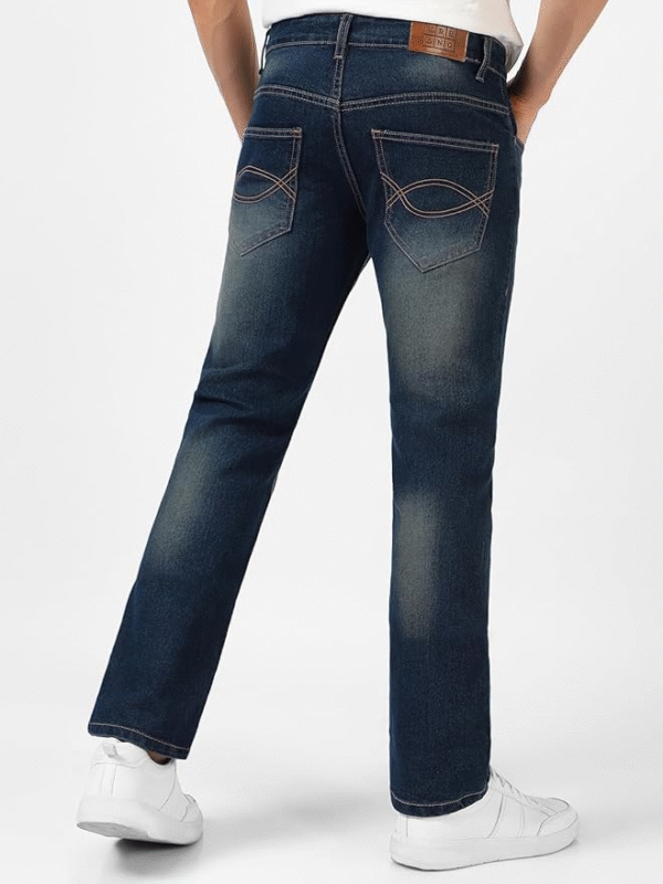 Urbano Fashion Men’s Washed Bootcut Stretchable Jeans - Image 3