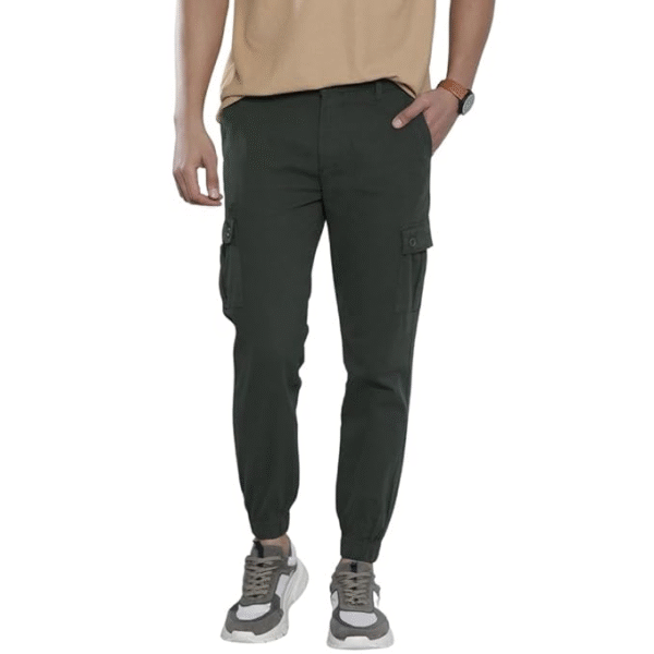 The Indian Garage Co Men’s Slim Fit Mid Rise Cargo Pants