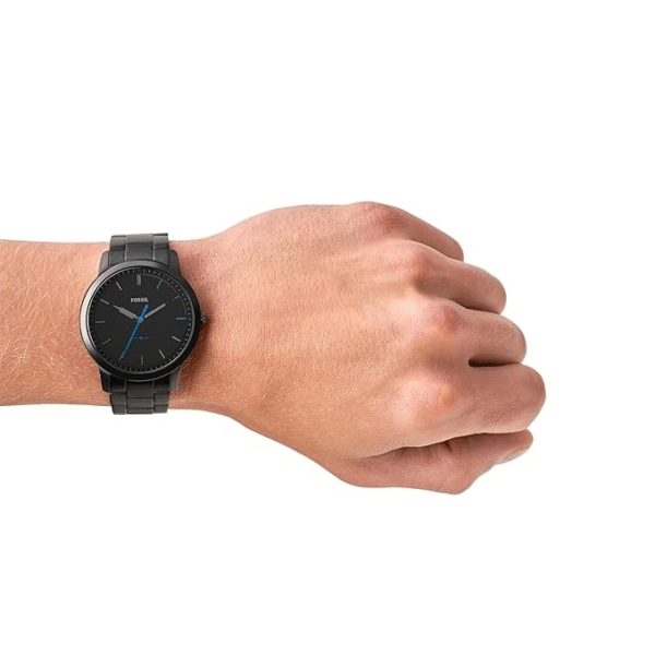 Fossil FS5308 Analog Black Dial Men's Watch – Stainless Steel Case, Black Leather Strap - Image 3
