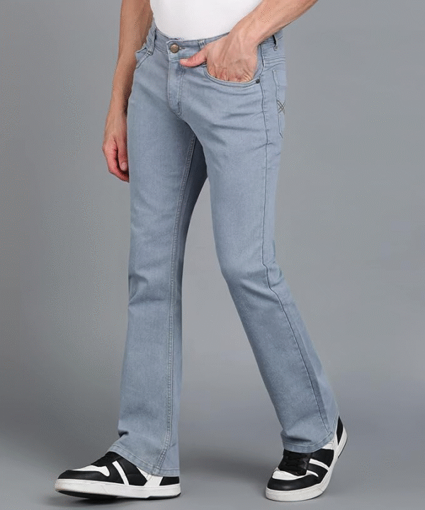 Urbano Fashion Men's Stretchable Washed Bootcut Jeans – Stylish & Comfortable Fit - Image 3