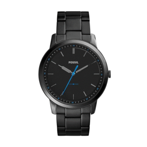 Fossil FS5308 Analog Black Dial Men's Watch – Stainless Steel Case, Black Leather Strap