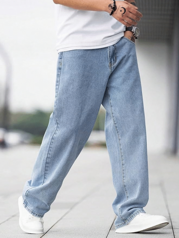 Lymio Baggy Denim Jeans Pants for Men (L-Jeans) - Image 2