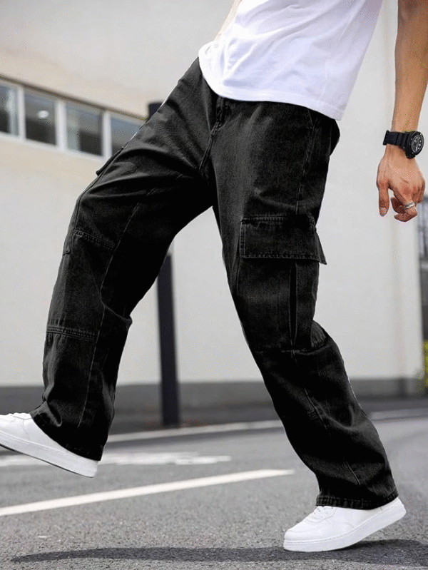 Men’s Cargo Jeans – Relaxed Fit Denim with Utility Style (Q-08-09) - Image 2