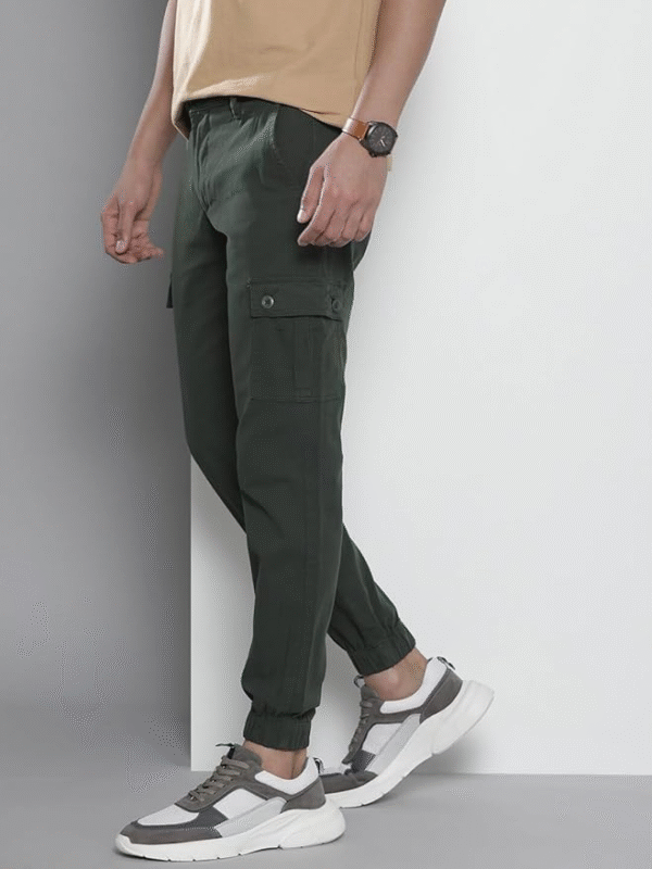 The Indian Garage Co Men’s Slim Fit Mid Rise Cargo Pants - Image 3
