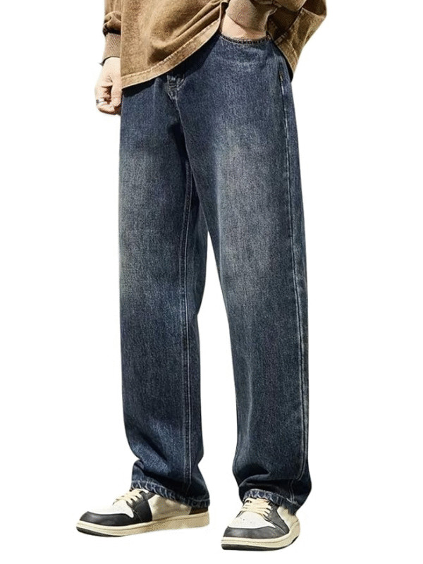 GRECIILOOKS Men’s Baggy Fit Denim Jeans – Stylish & Comfortable