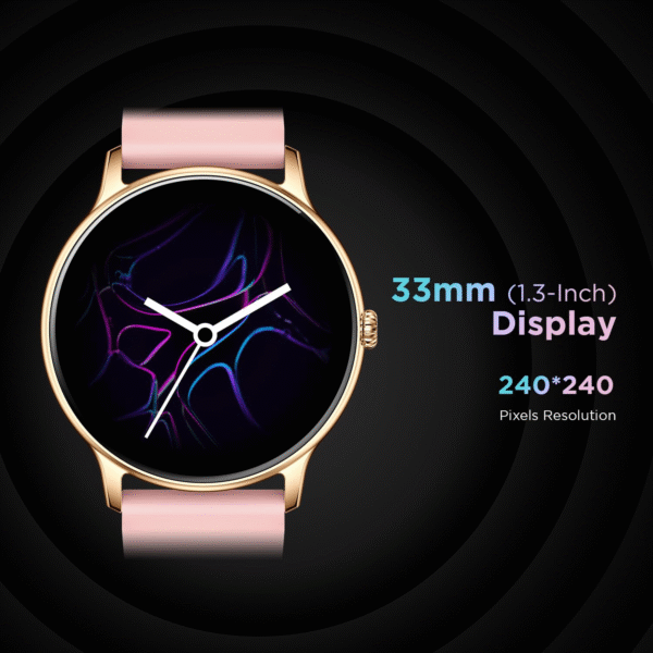 Fire-Boltt Phoenix Smart Watch with Bluetooth Calling For women, 120+ Sports Modes, SpO2 & Heart Rate Monitoring – Pink - Image 3