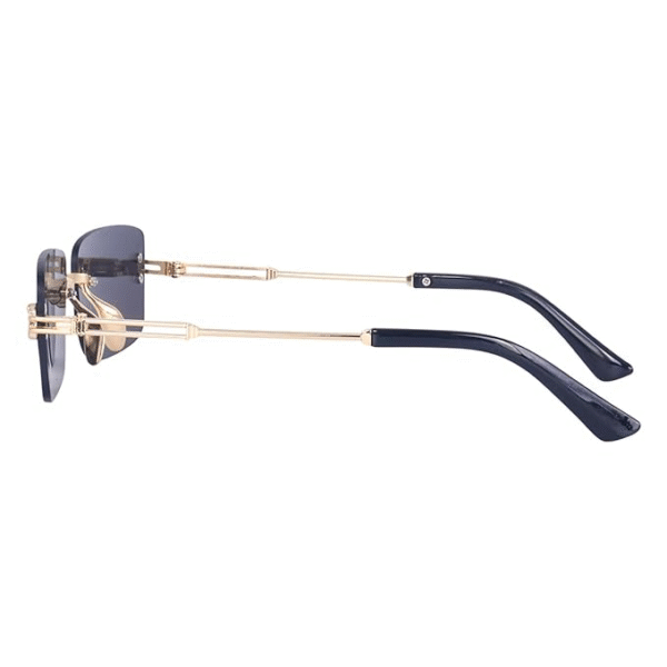 Dervin Retro Rectangular Rimless Sunglasses - Image 4