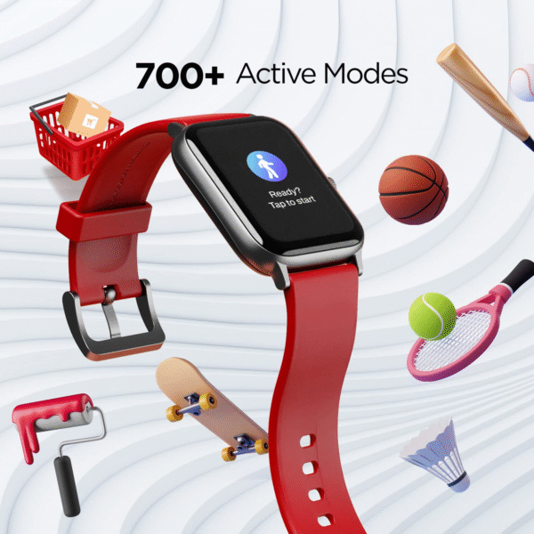 boAt Xtend Pro Smart Watch with Bluetooth Calling, 1.78” AMOLED Display, 700+ Modes & Health Suite (Raging Red) - Image 3