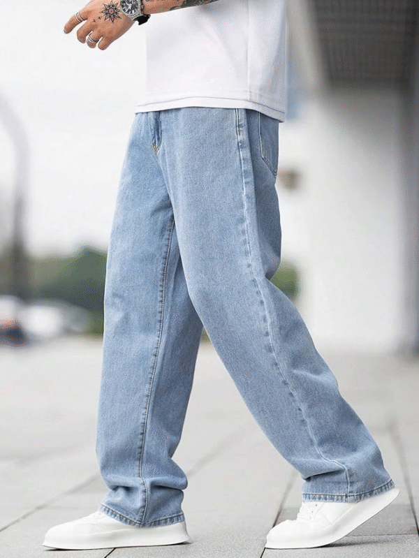 Lymio Baggy Denim Jeans Pants for Men (L-Jeans) - Image 3