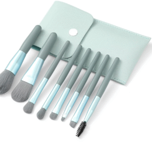 URBANMAC Makeup Brush Set 8PCS Mini With Storage (Blue Gray)