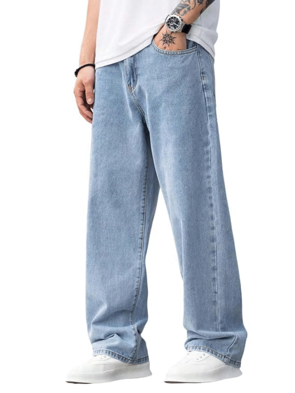 KOTTY Men's Solid Black Flame Slim Jeans