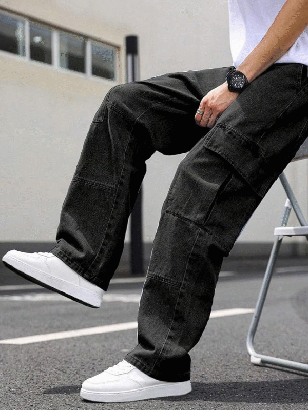 Men’s Cargo Jeans – Relaxed Fit Denim with Utility Style (Q-08-09) - Image 5