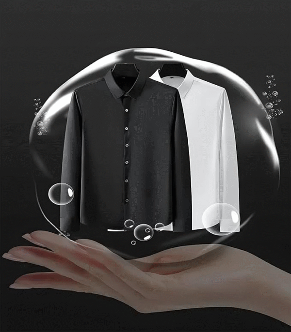DEELMO Men's Stylish Solid Satin Casual Shirt – Full Sleeves - Image 5