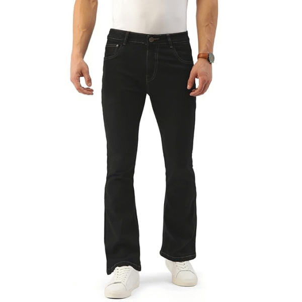 PARIS HAMILTON Men's Bootcut Fit Stretchable Bellbottom Denim Jeans