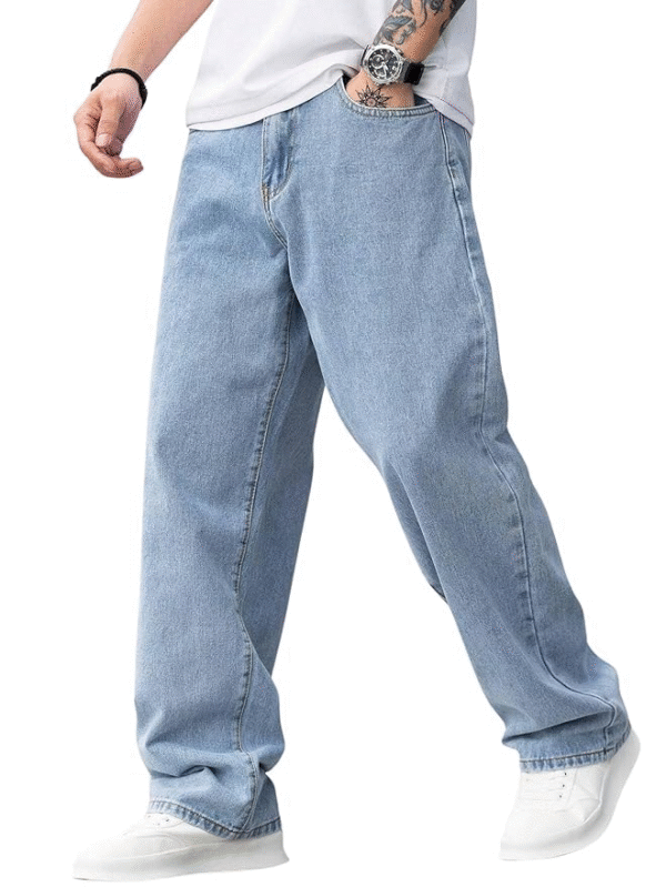 Lymio Baggy Denim Jeans Pants for Men (L-Jeans)