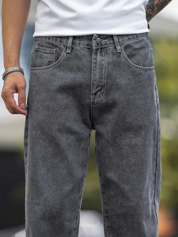 KOTTY Men’s Solid Black Flame Slim Jeans - Image 5