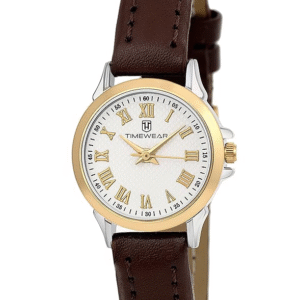 TIMEWEAR Formal Women's Analog Beige Dial Leather Strap Watch – 107WDTL