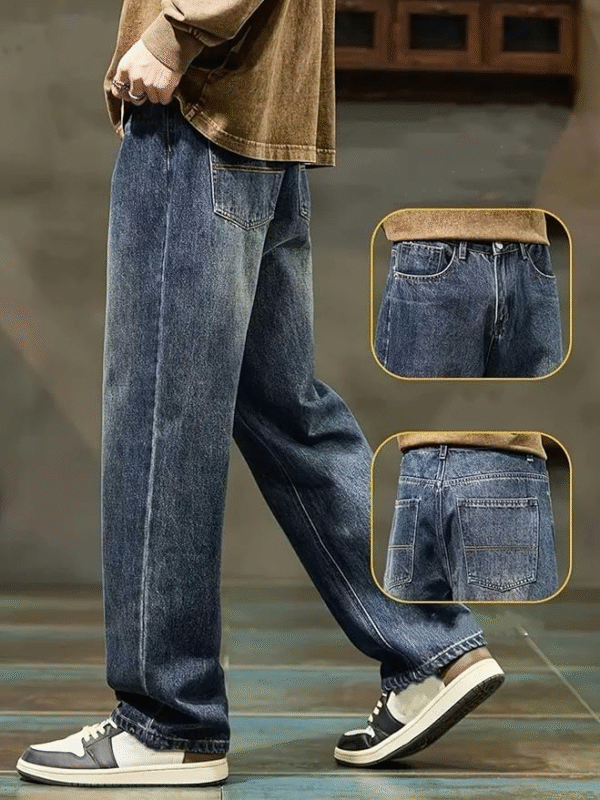 GRECIILOOKS Men’s Baggy Fit Denim Jeans – Stylish & Comfortable - Image 4