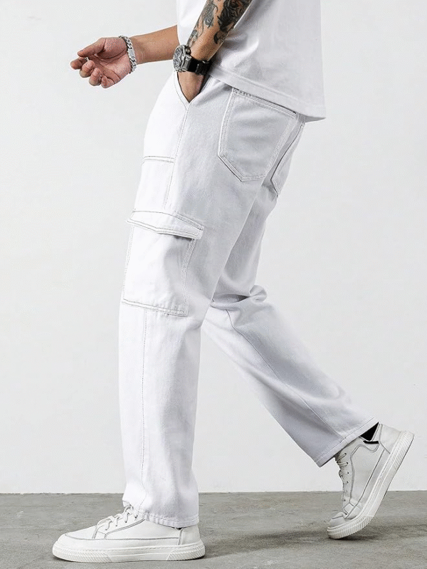 AVANOVA Bell-Bottom Men Cargo Jeans (Jeans-119) - Image 4