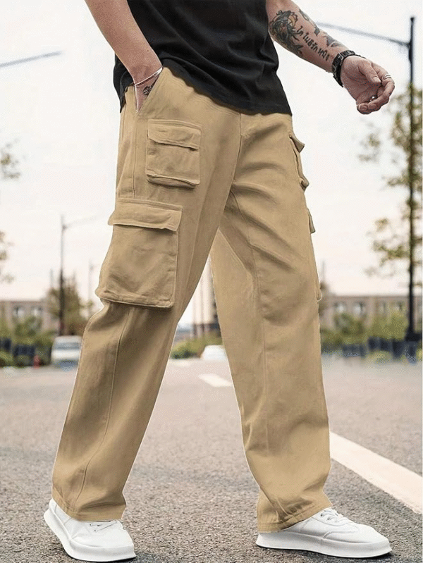 Lymio Men’s Cotton Cargo Pants – Relaxed Fit (38-41) - Image 2