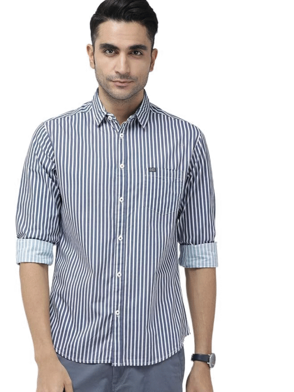 The Indian Garage Co Men's Cotton Slim Fit Shirt – Versatile Casual & Formal Wear
