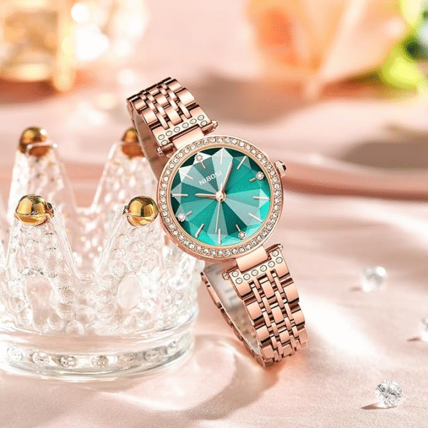 NIBOSI Women's Rose Gold Stainless Steel Watch – Elegant, Stylish & Waterproof - Image 4