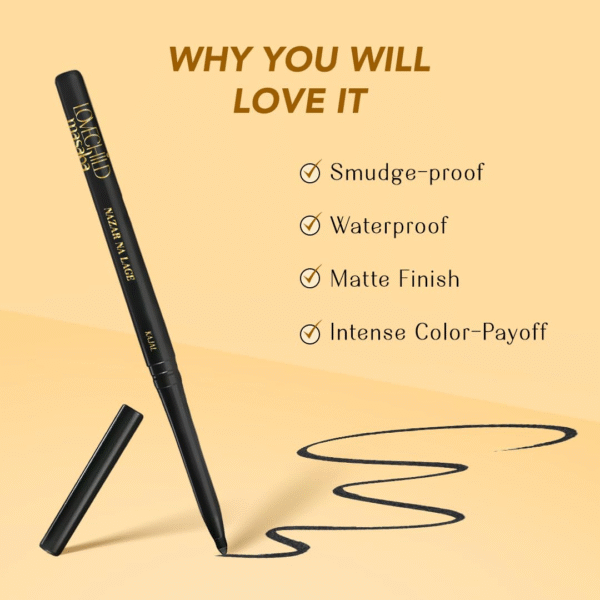 LoveChild Masaba Kajal Pencil – Coal Black Matte (0.36g) - Image 3
