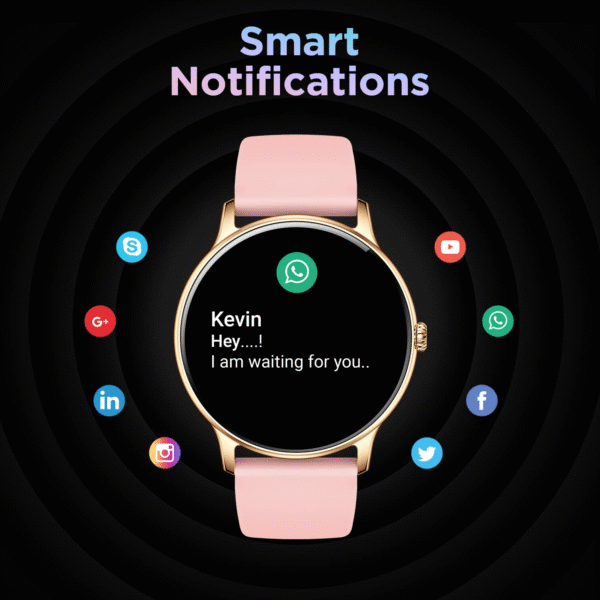 Fire-Boltt Phoenix Smart Watch with Bluetooth Calling For women, 120+ Sports Modes, SpO2 & Heart Rate Monitoring – Pink - Image 5