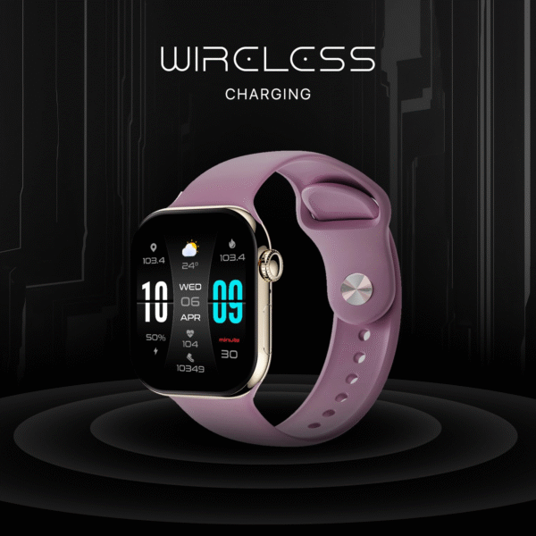 Fire-Boltt Ring X Smartwatch 2.01” Display with Always On Display, Bluetooth Calling, Wireless Charging, AI Voice Assistant, 100+ Sports Modes, Health Suite, 500+ Watchfaces (Pink S) - Image 3