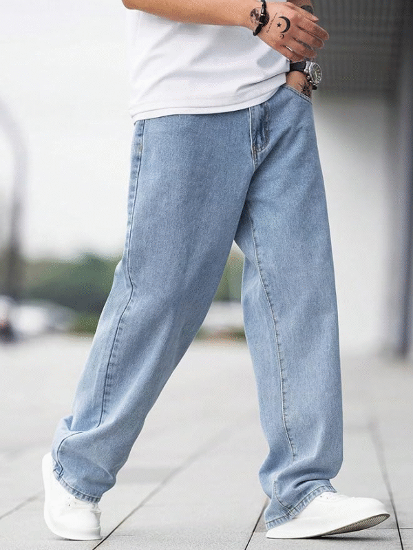 KOTTY Men's Solid Black Flame Slim Jeans - Image 3