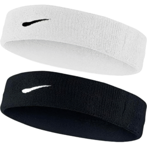 Sport Headband for Men & Women – Non-Slip, Breathable Sweatbands for Gym, Workout, Yoga & Running – Pack of 2 (Black & White)
