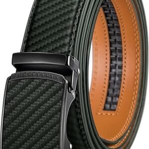 Genuine Leather Men's Belt with Auto lock Buckle – Formal & Casual