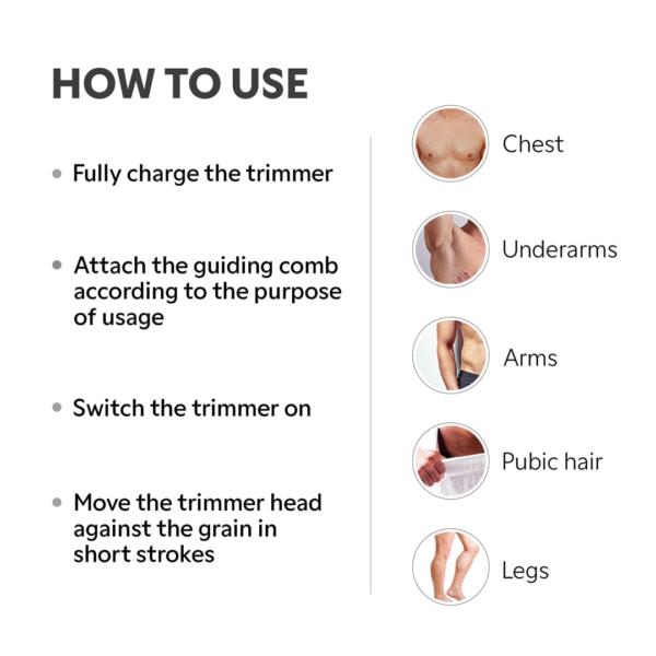 Zlade Ballistic LITE PLUS Trimmer for Men – Body, Beard & Private Grooming - Image 5