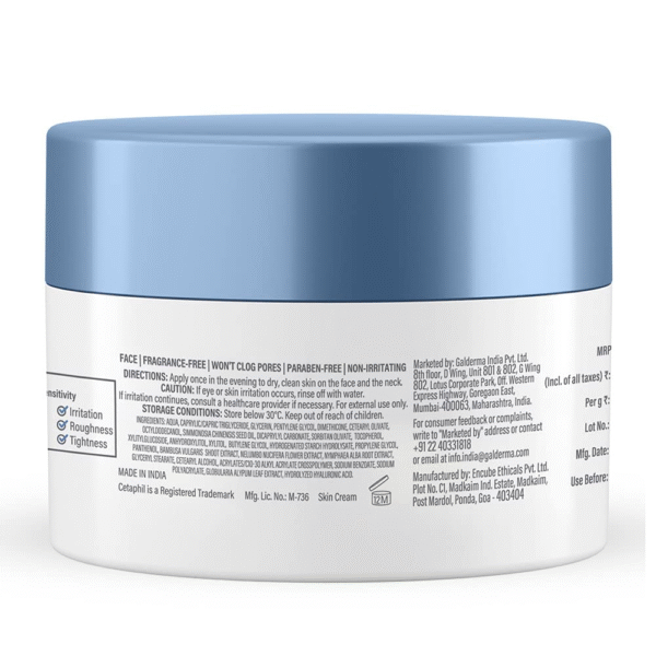Cetaphil Optimal Hydration Replenishing Night Cream 50g | Lightweight & Fast Absorption | Hyaluronic Acid, Blue Daisy Extract, Niacinamide - Image 3